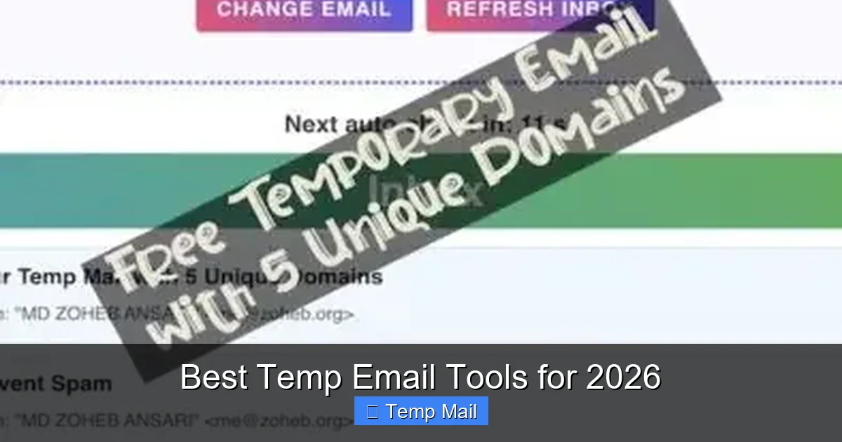 Best Temp Email Tools for 2026