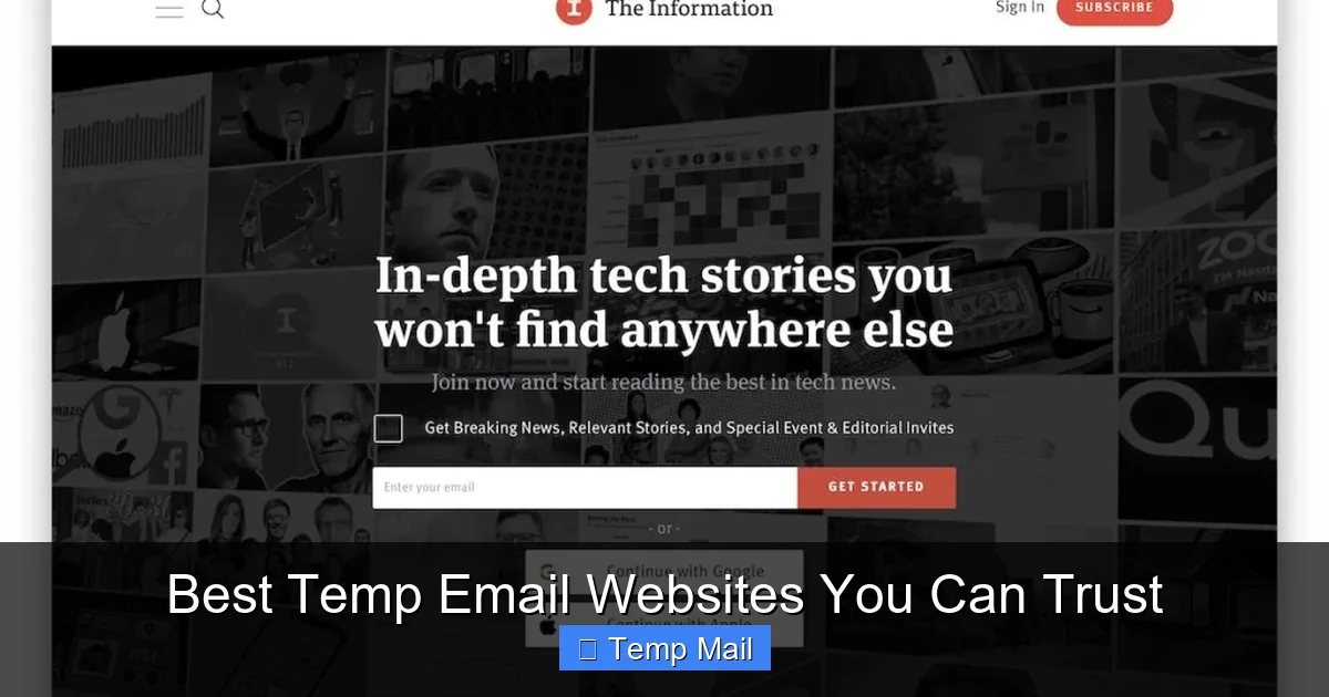 Best Temp Email Websites You Can Trust