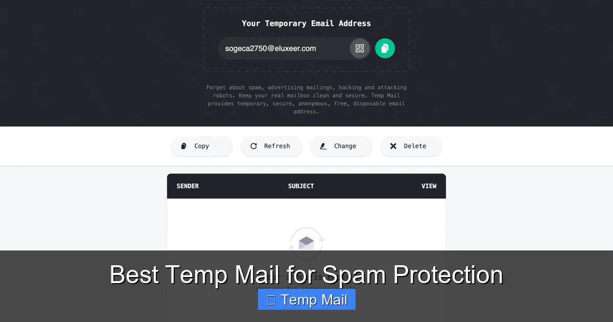 Best Temp Mail for Spam Protection