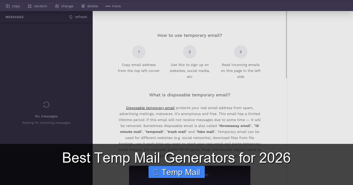 Best Temp Mail Generators for 2026