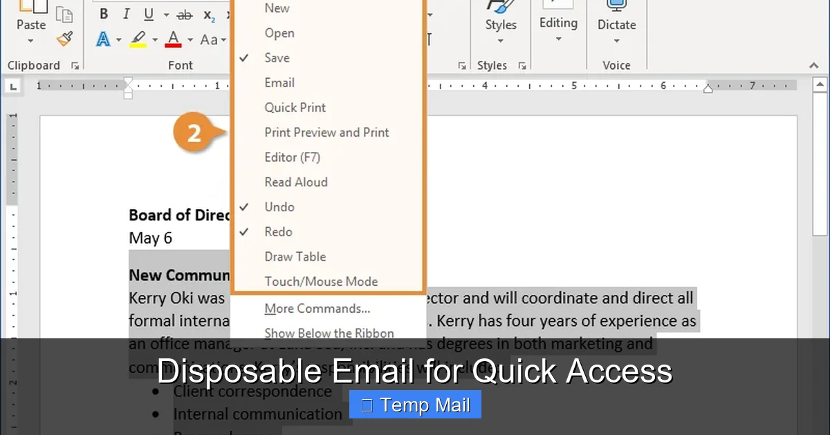 Disposable Email for Quick Access