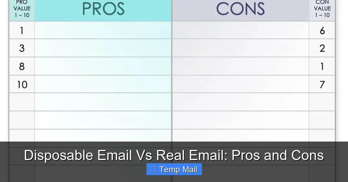 Disposable Email Vs Real Email: Pros and Cons