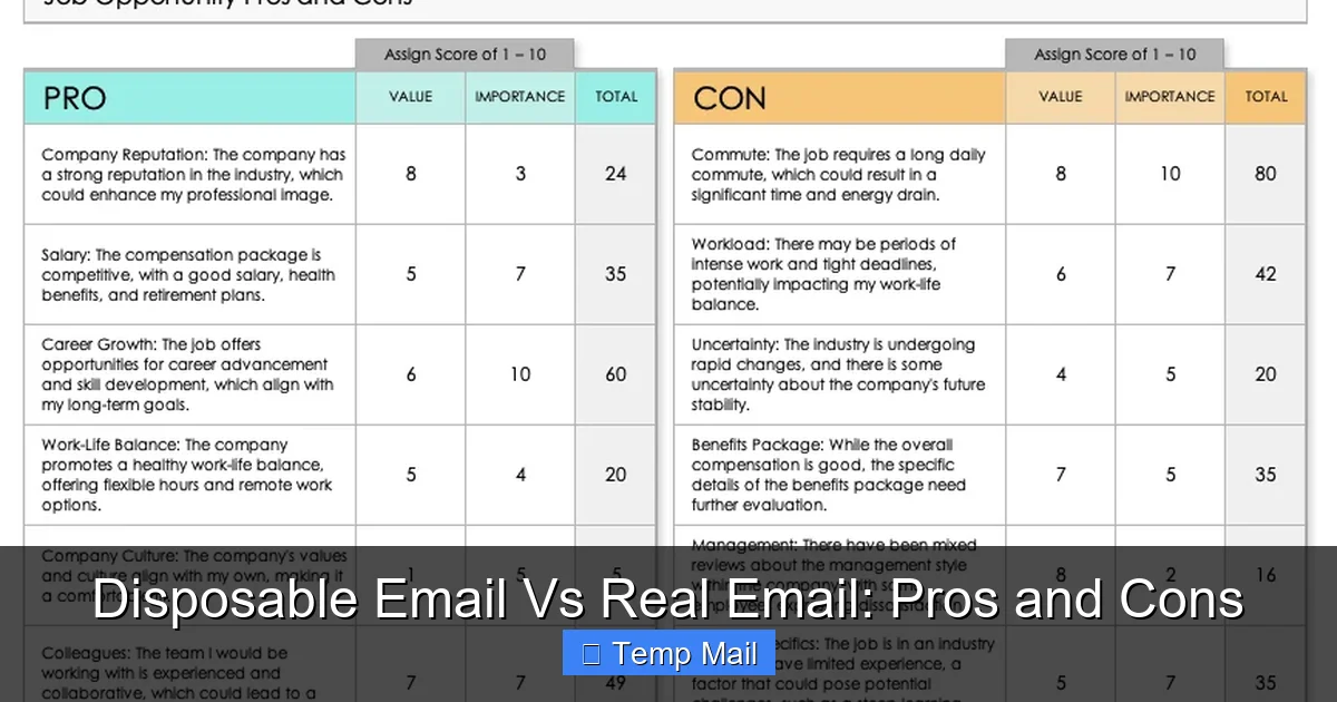 Disposable Email Vs Real Email: Pros and Cons