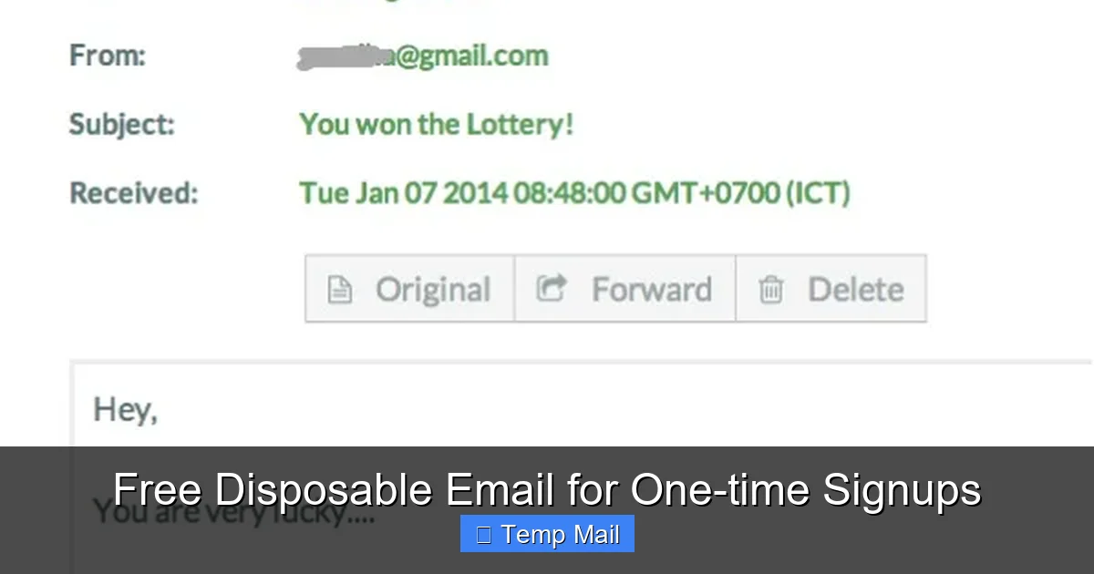 Free Disposable Email for One-time Signups