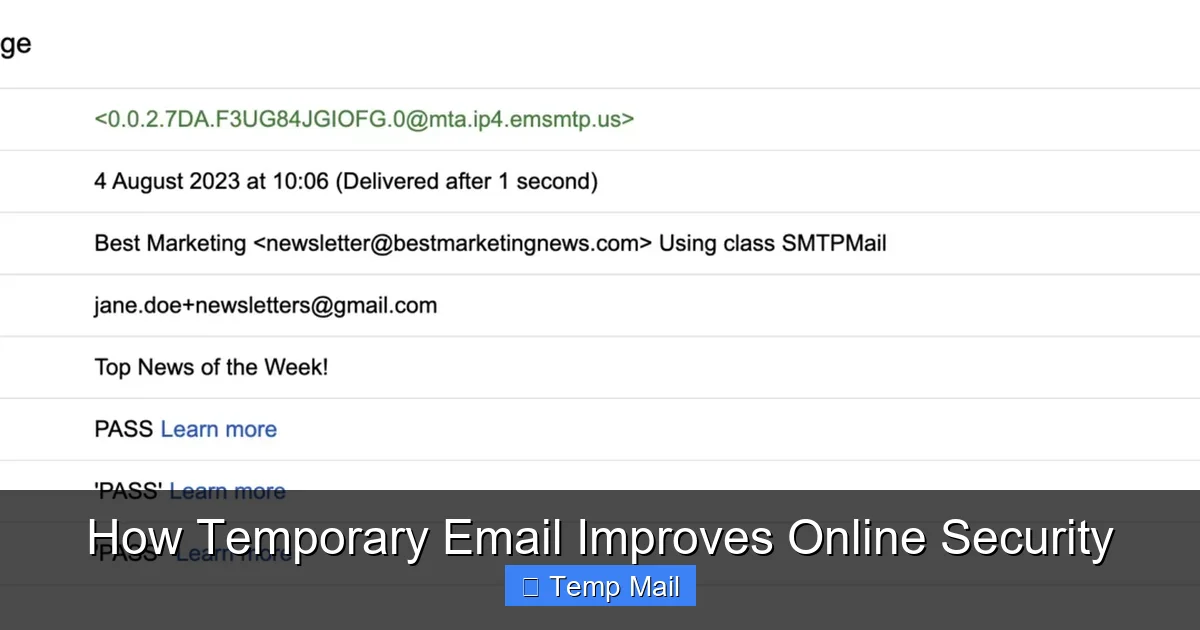 How Temporary Email Improves Online Security