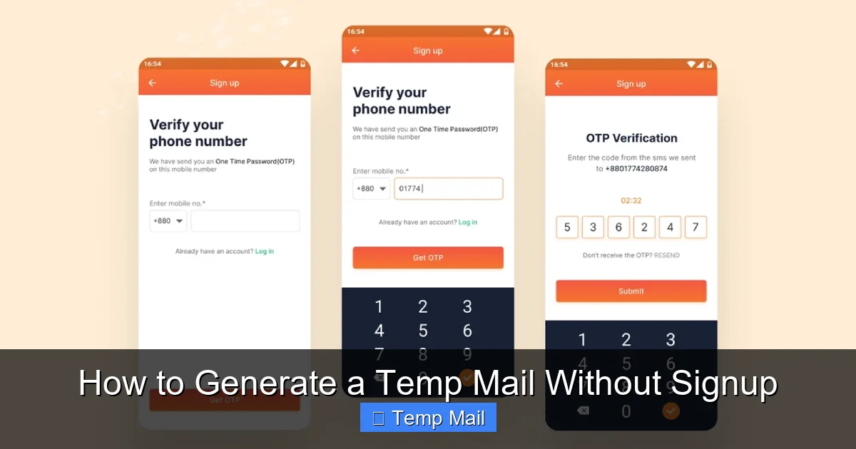 How to Generate a Temp Mail Without Signup