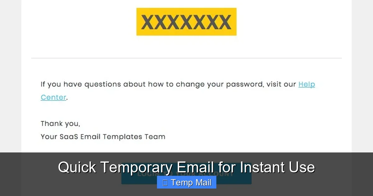 Quick Temporary Email for Instant Use