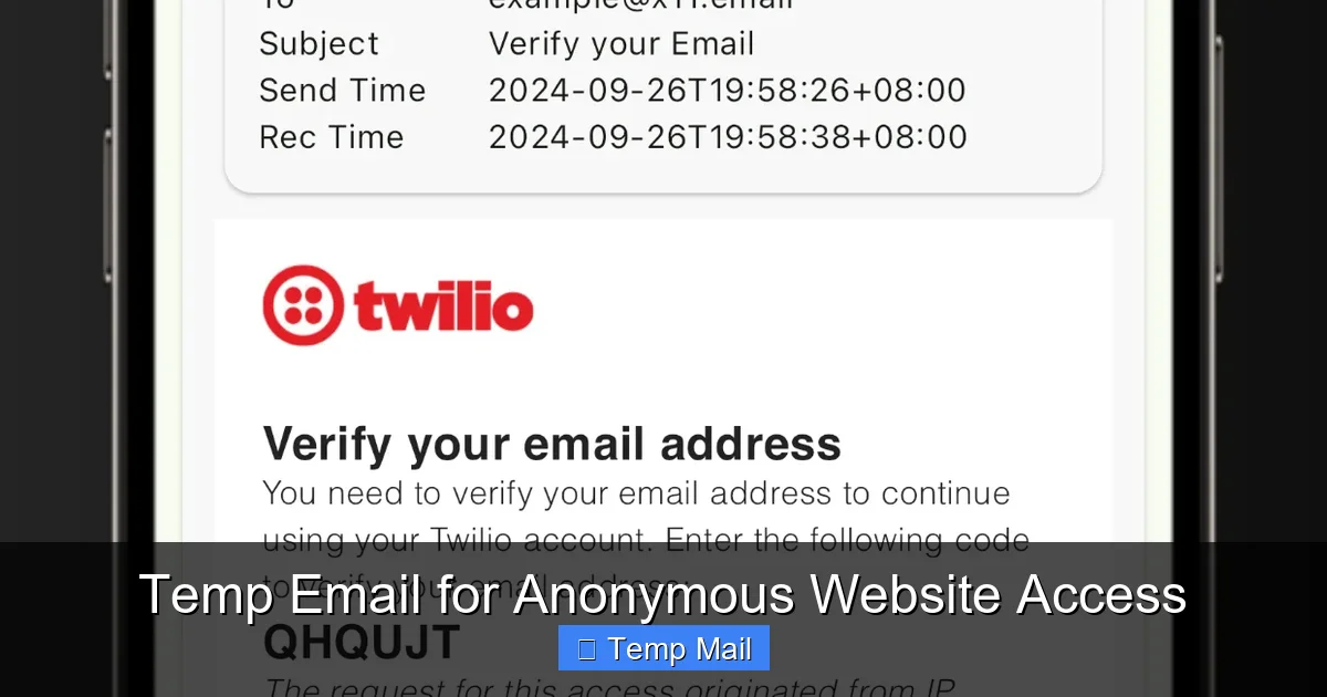 Temp Email for Anonymous Website Access