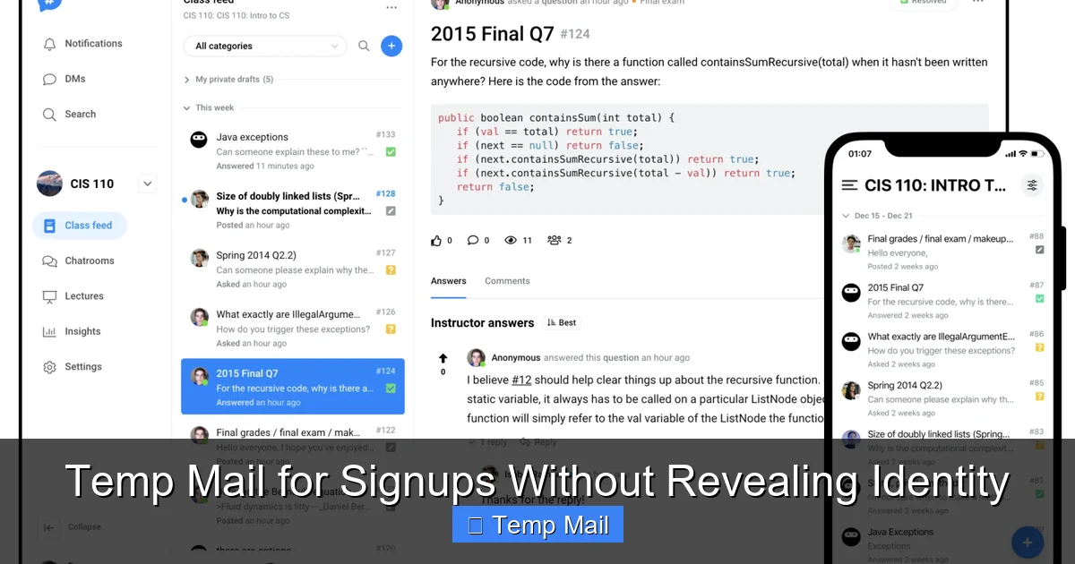Temp Mail for Signups Without Revealing Identity
