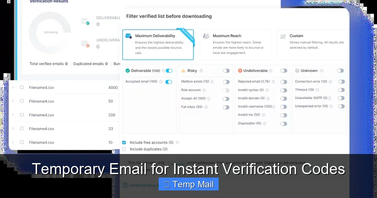 Temporary Email for Instant Verification Codes