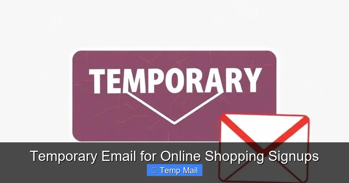 Temporary Email for Online Shopping Signups