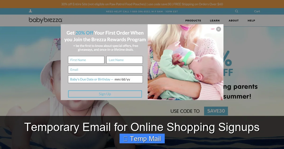 Temporary Email for Online Shopping Signups