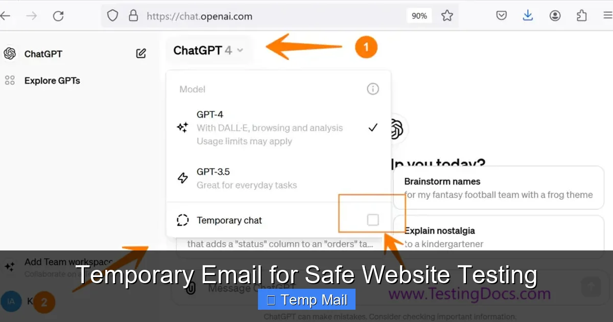 Temporary Email for Safe Website Testing