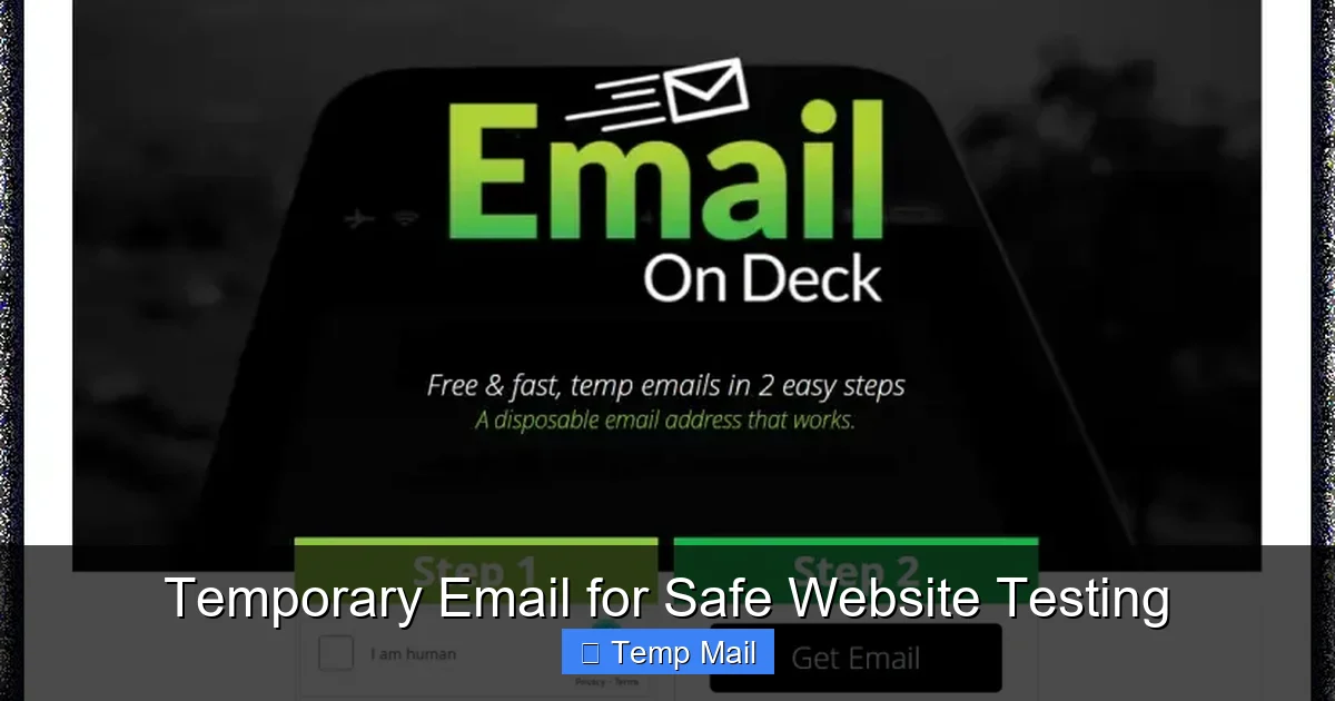 Temporary Email for Safe Website Testing