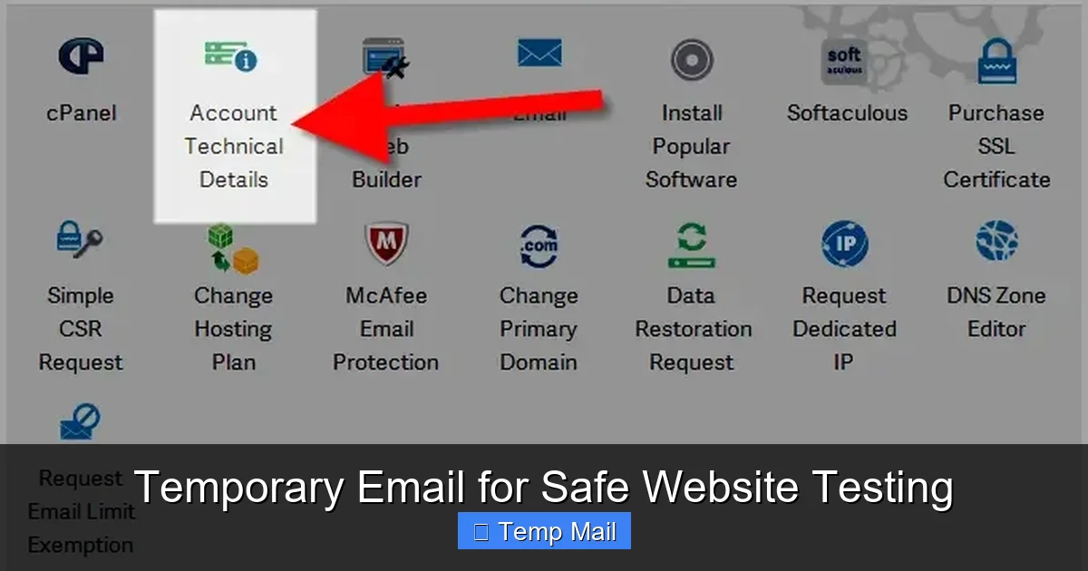 Temporary Email for Safe Website Testing