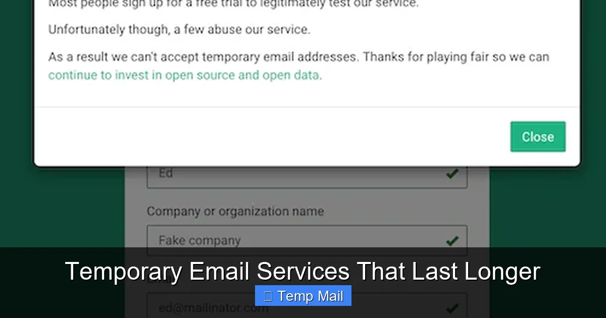Temporary Email Services That Last Longer