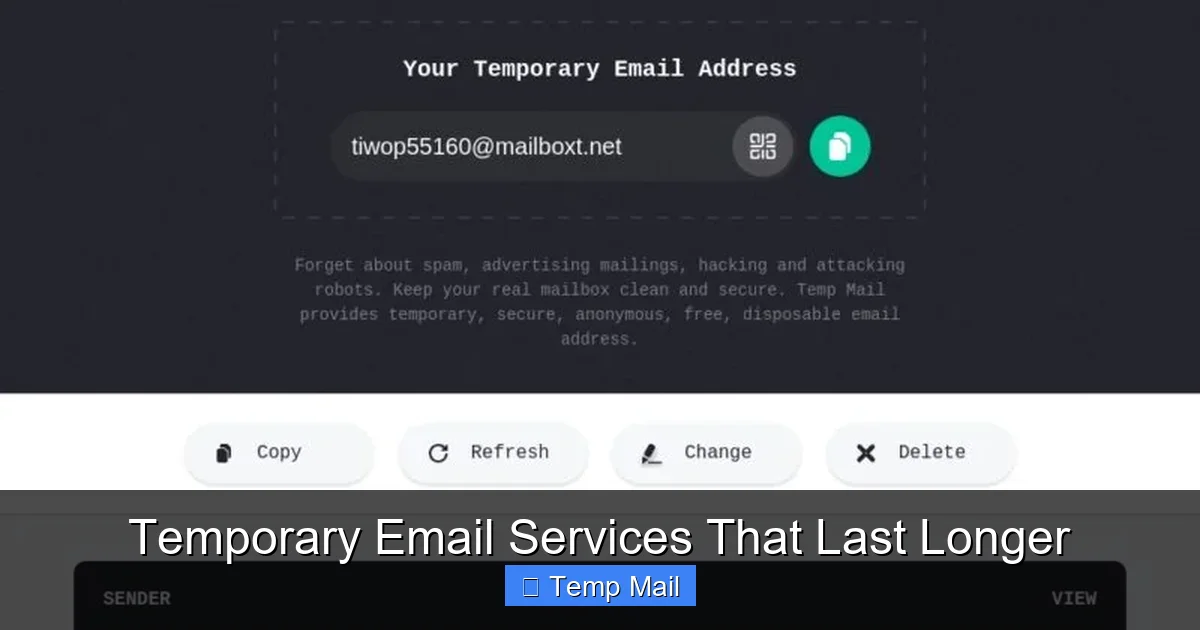 Temporary Email Services That Last Longer