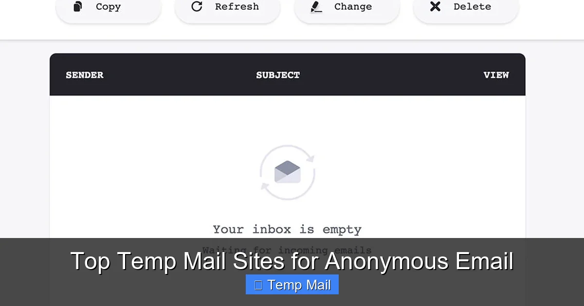 Top Temp Mail Sites for Anonymous Email