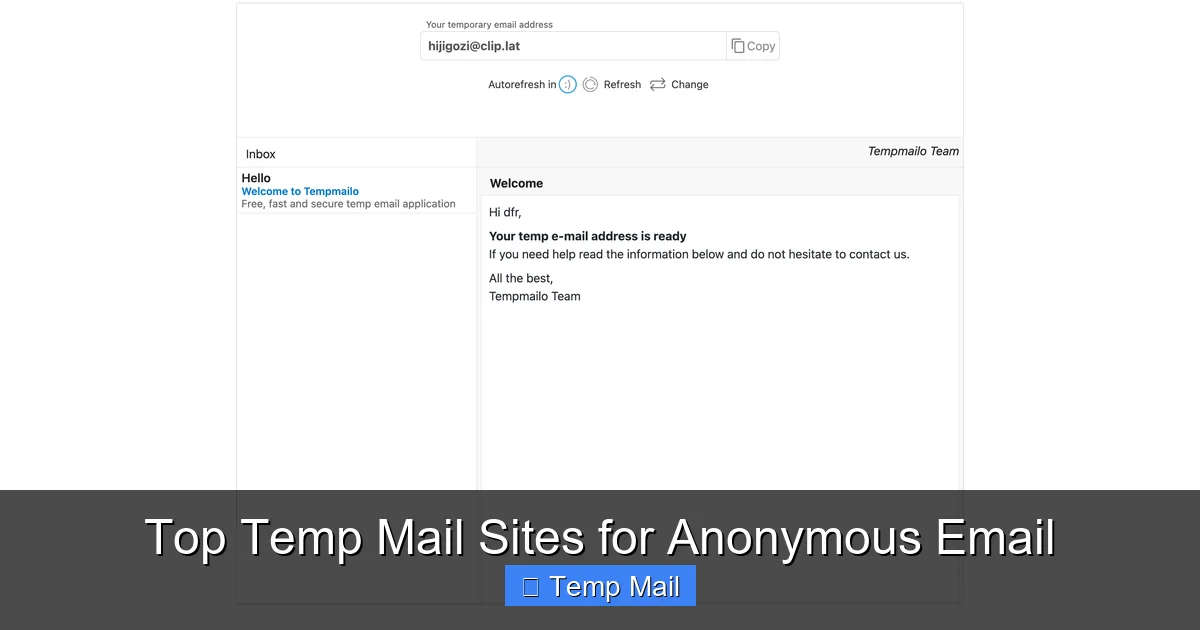 Top Temp Mail Sites for Anonymous Email